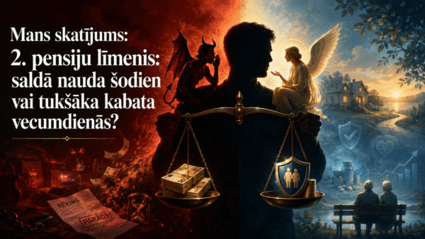 Mans skatījums: 2. pensiju līmenis: saldā nauda šodien vai tukšāka kabata vecumdienās?